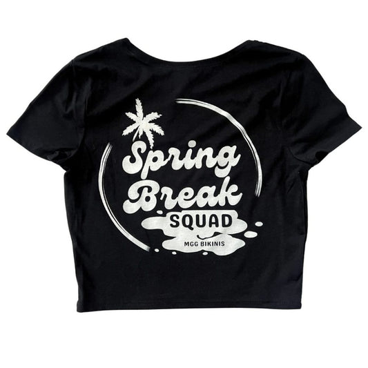 MGG Bikinis Spring Break Squad - Black Crop Top image 1