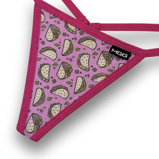 Tacos - Pink - Low Rise G-String Underwear image 1