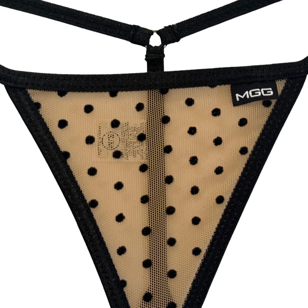 Nude Polka Dot - Low Rise Sheer G-String image 3