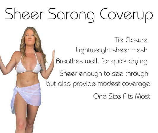 Hearts Sheer Sarong Coverup image 1