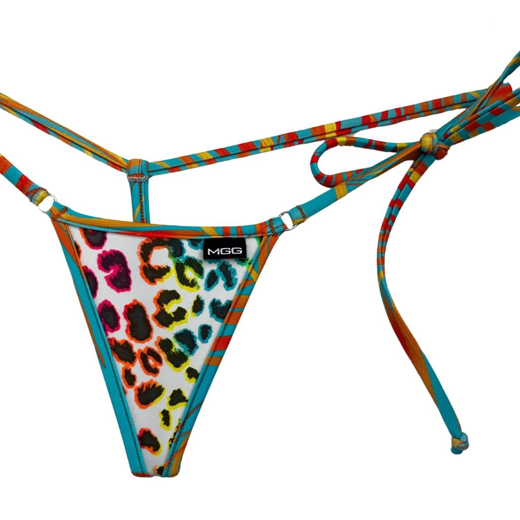 Safari Palms - Single Tie Side Bikini Bottom image 2