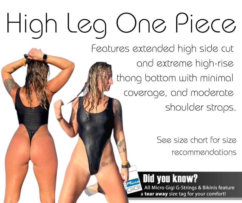 Midnight Black - Cut Out – High Leg Cut One Piece image 2