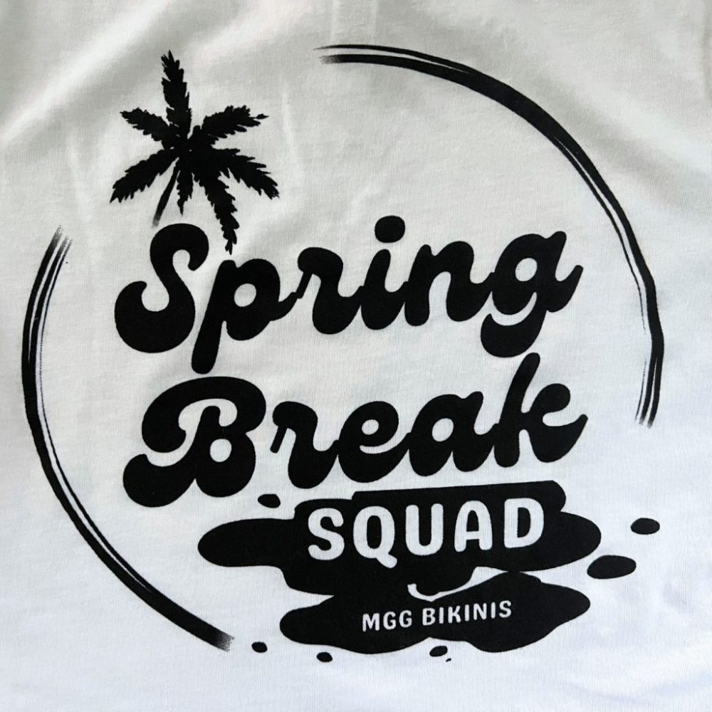 MGG Bikinis Spring Break Squad - White Crop Top image 4