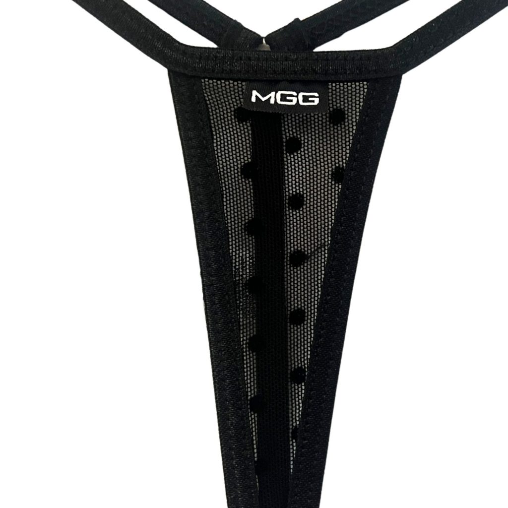 Midnight Black Polka Dot - Extreme Sheer G-String image 3