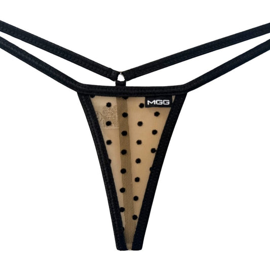 Nude Polka Dot - Mini Sheer G-String image 1