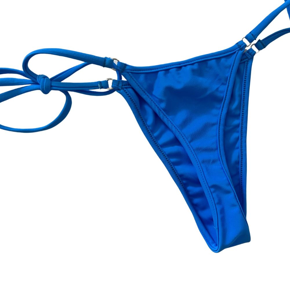 Azure Blue - Brazilian Tie Sides Bikini Bottom image 2