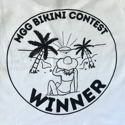 Bikini Contest Winner - White Crop Top image 1