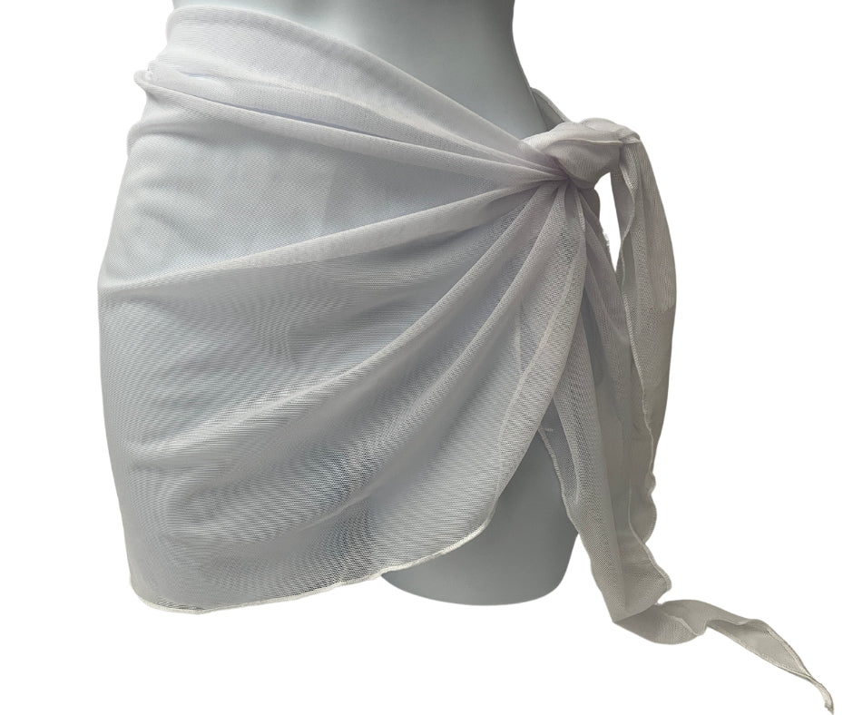 Angel White Sheer Sarong Coverup image 5