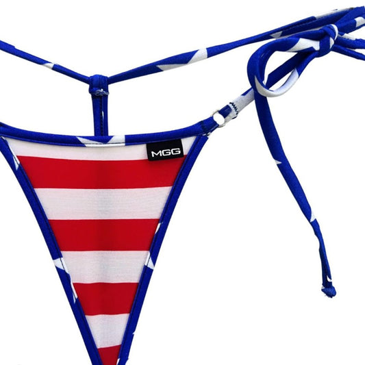 Stripes n Stars - Single Tie Side Bikini Bottom image 1