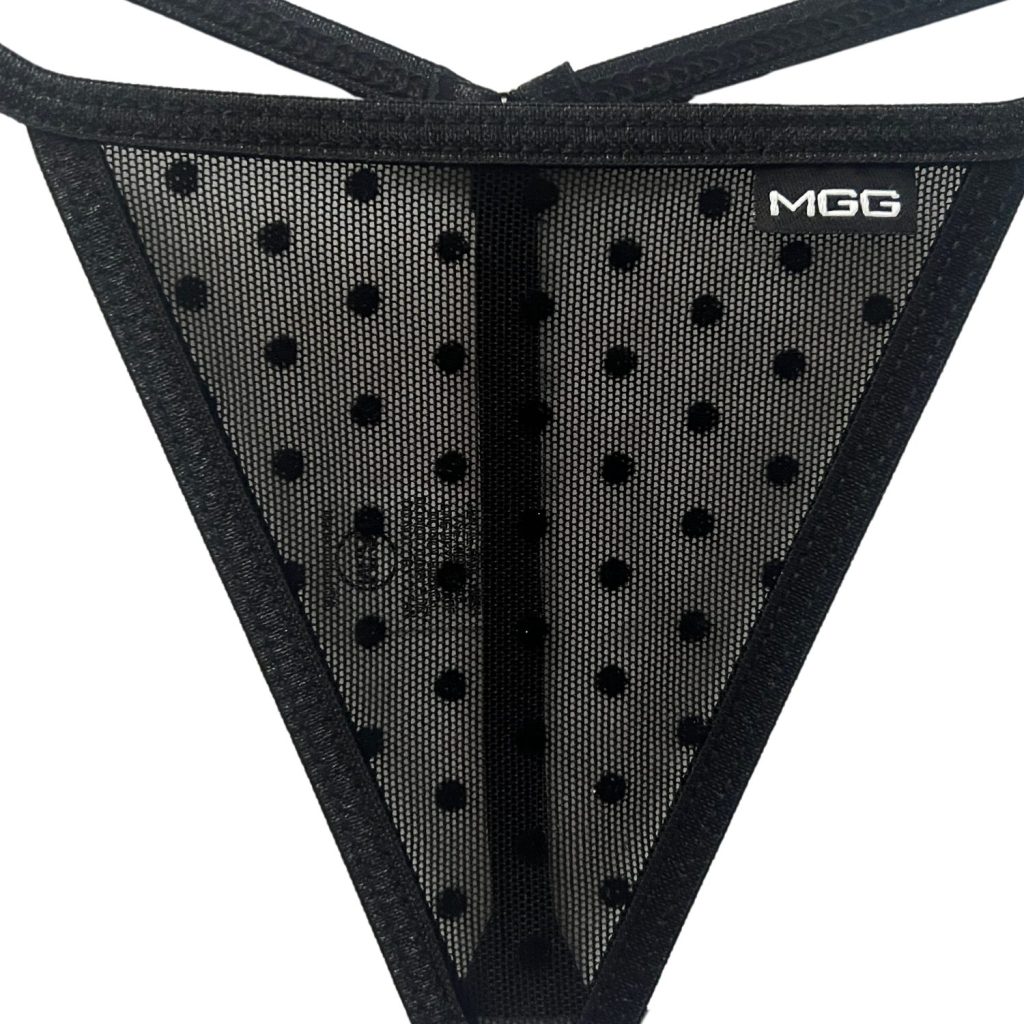 Midnight Black Polka Dot - Low Rise Sheer G-String image 3
