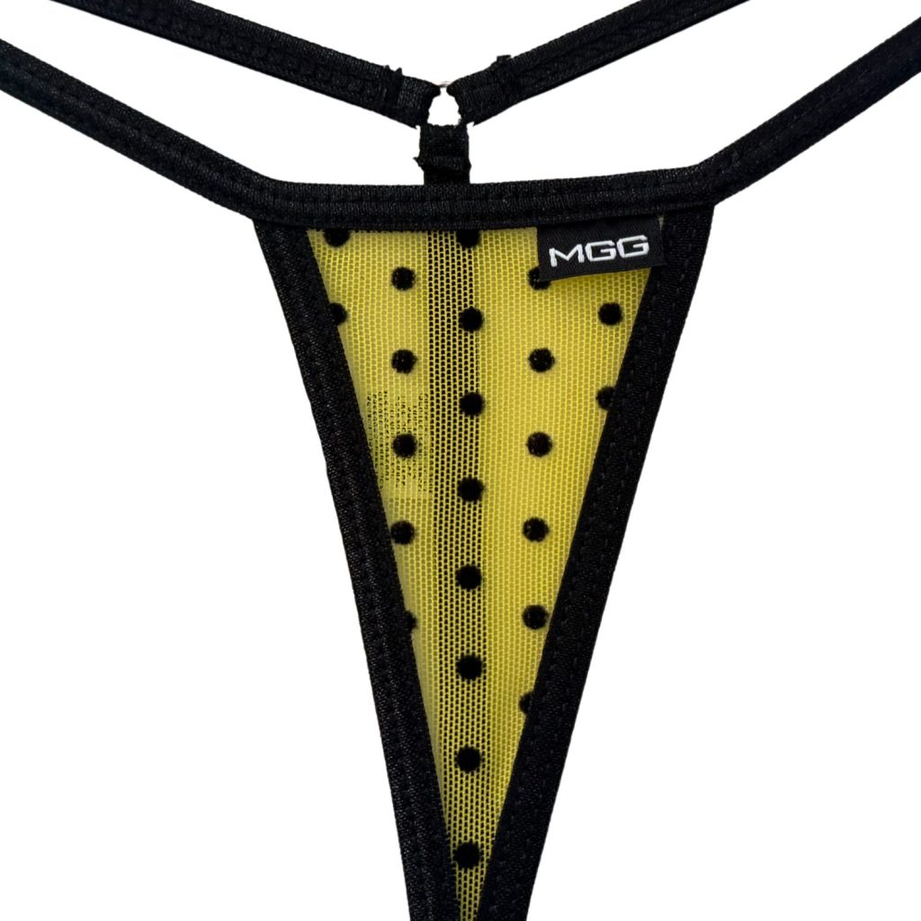 Yellow Polka Dot - Mini Sheer G-String image 3