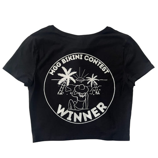 Bikini Contest Winner - Black Crop Top image 1