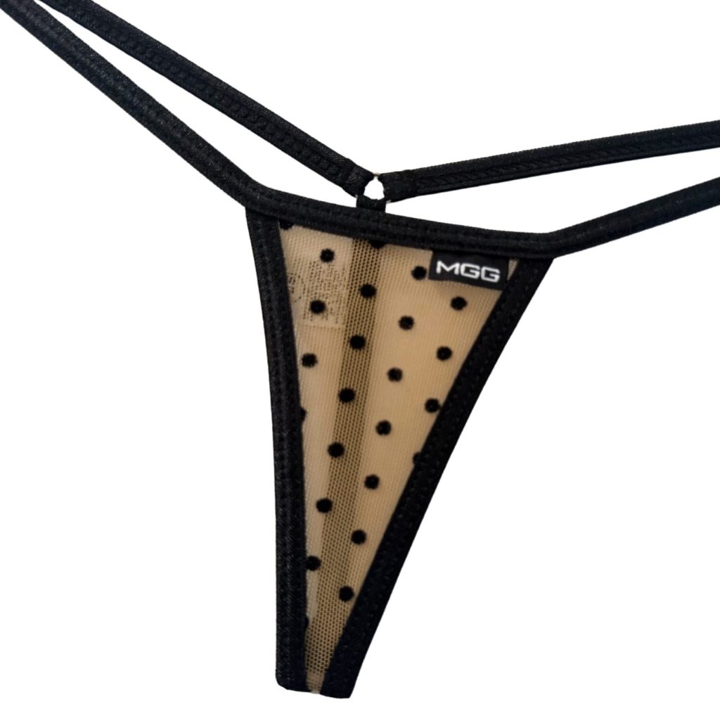 Nude Polka Dot - Mini Sheer G-String image 3