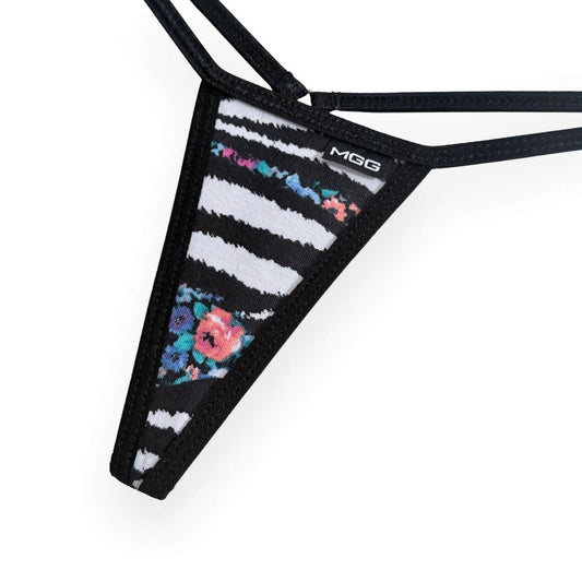 Zebra Floral - Cotton - Mini G-String