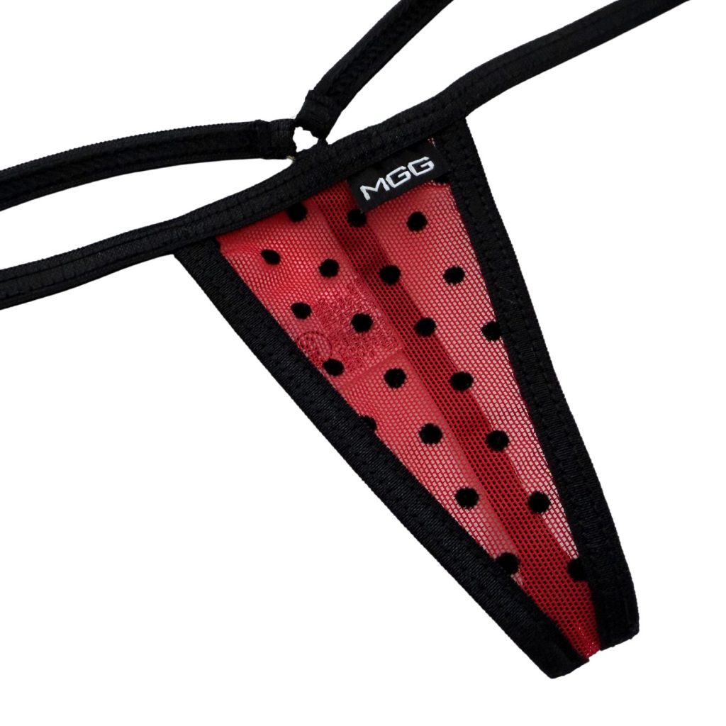 Apple Red Polka Dot - Mini Sheer G-String image 2