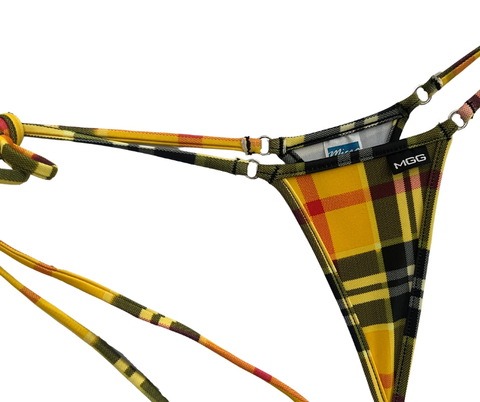 Clueless - Yellow Plaid - Tie Sides Bikini Bottom image 4