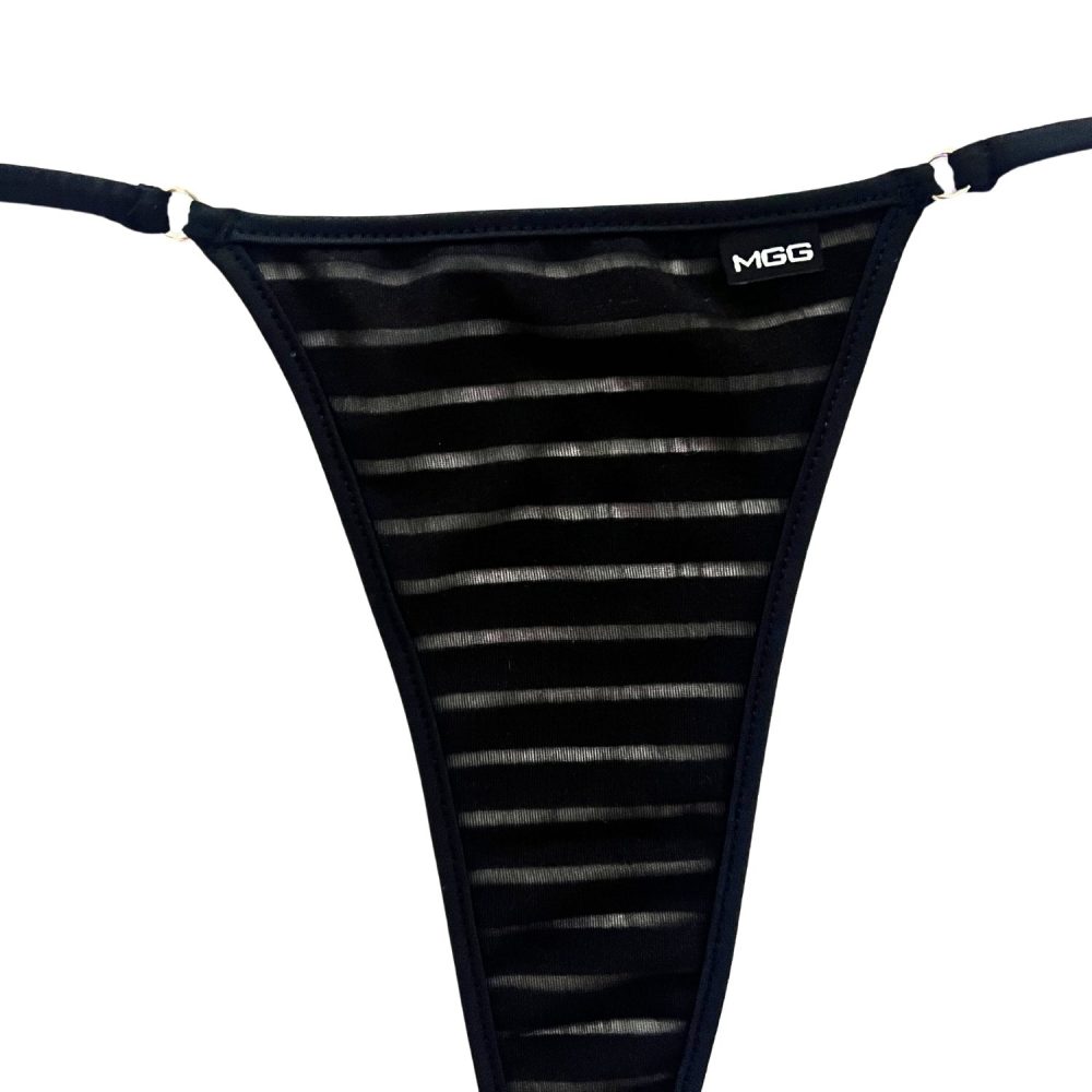 Coastline - Black - Brazilian Tie Side Bikini Bottom image 3