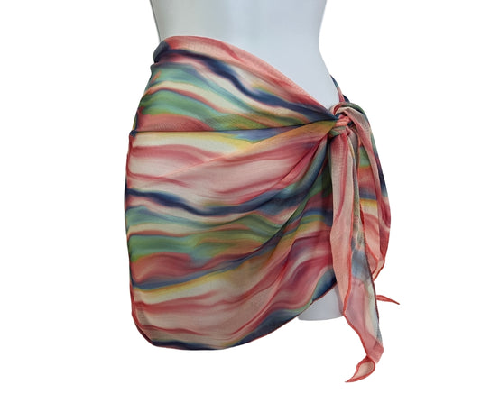 Gelato Swirl Sheer Sarong Coverup image 1