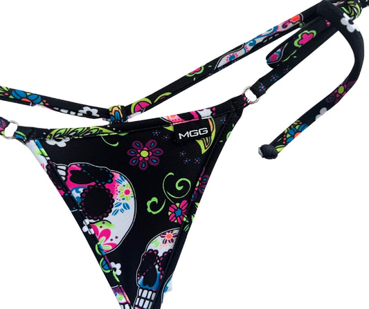 Sugar Skull - Single Tie Side Bikini Bottom image 1