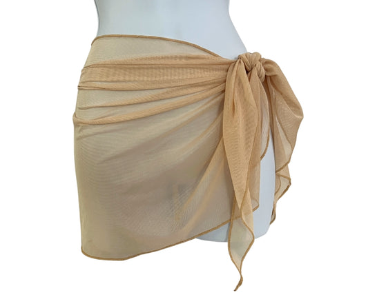 Champagne Sheer Sarong Coverup image 1