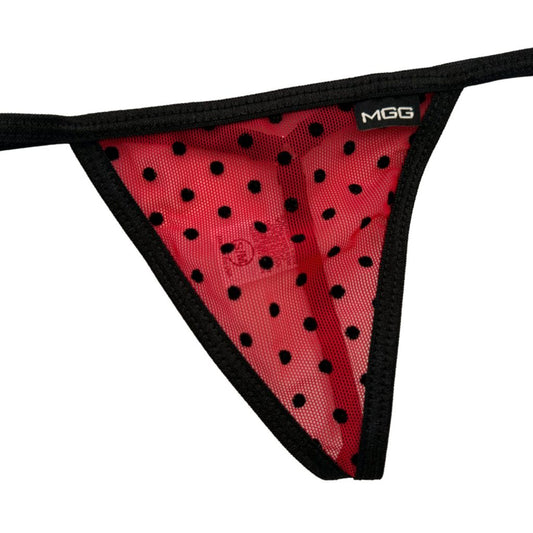 Apple Red Polka Dot - Low Rise Sheer G-String image 1
