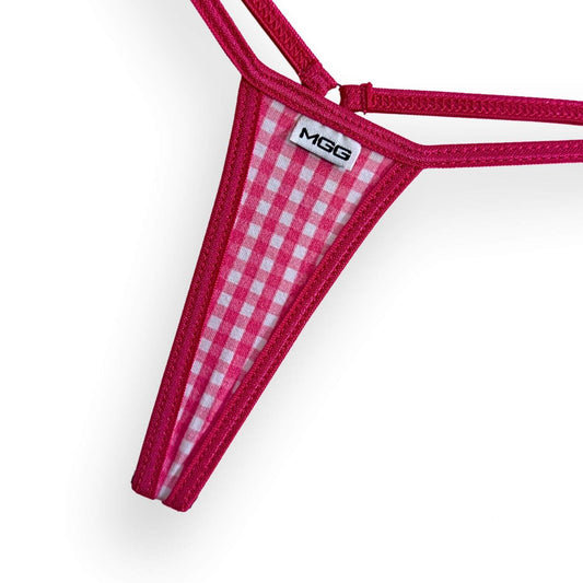Fuchsia Gingham - Extreme Cotton G-String