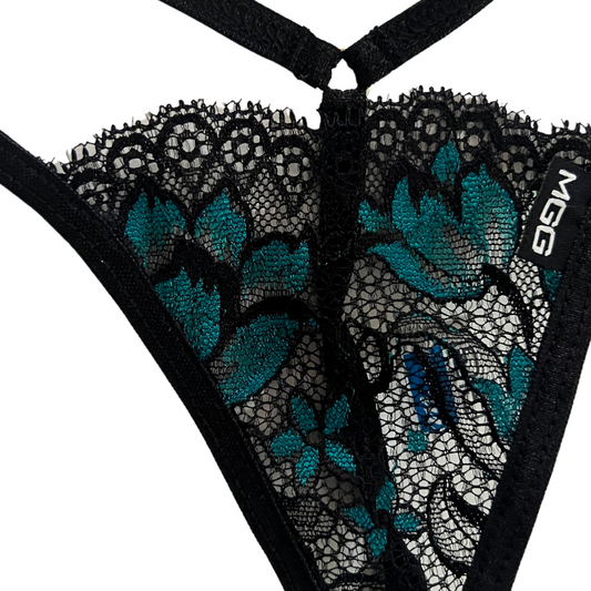 Teal - Lace G-String Lingerie