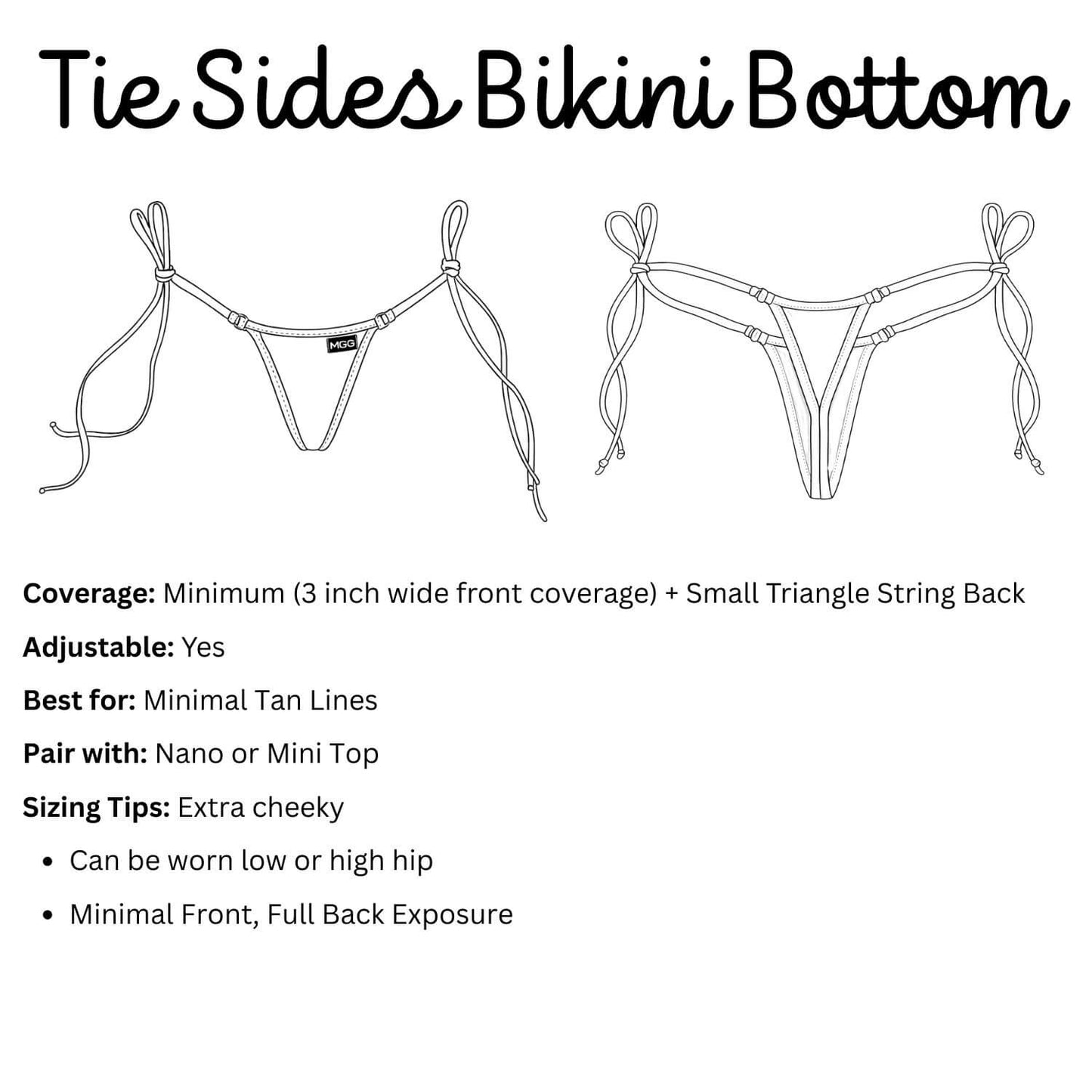 Tahitian Tides - Tie Sides Bikini Bottom