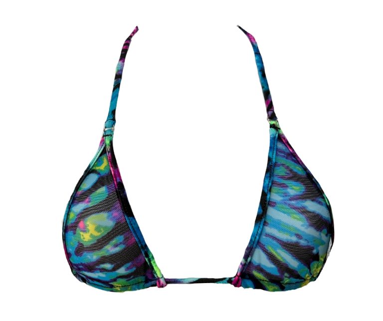 Sheer Neon Tropic Nano Bikini Top Micro Gigi