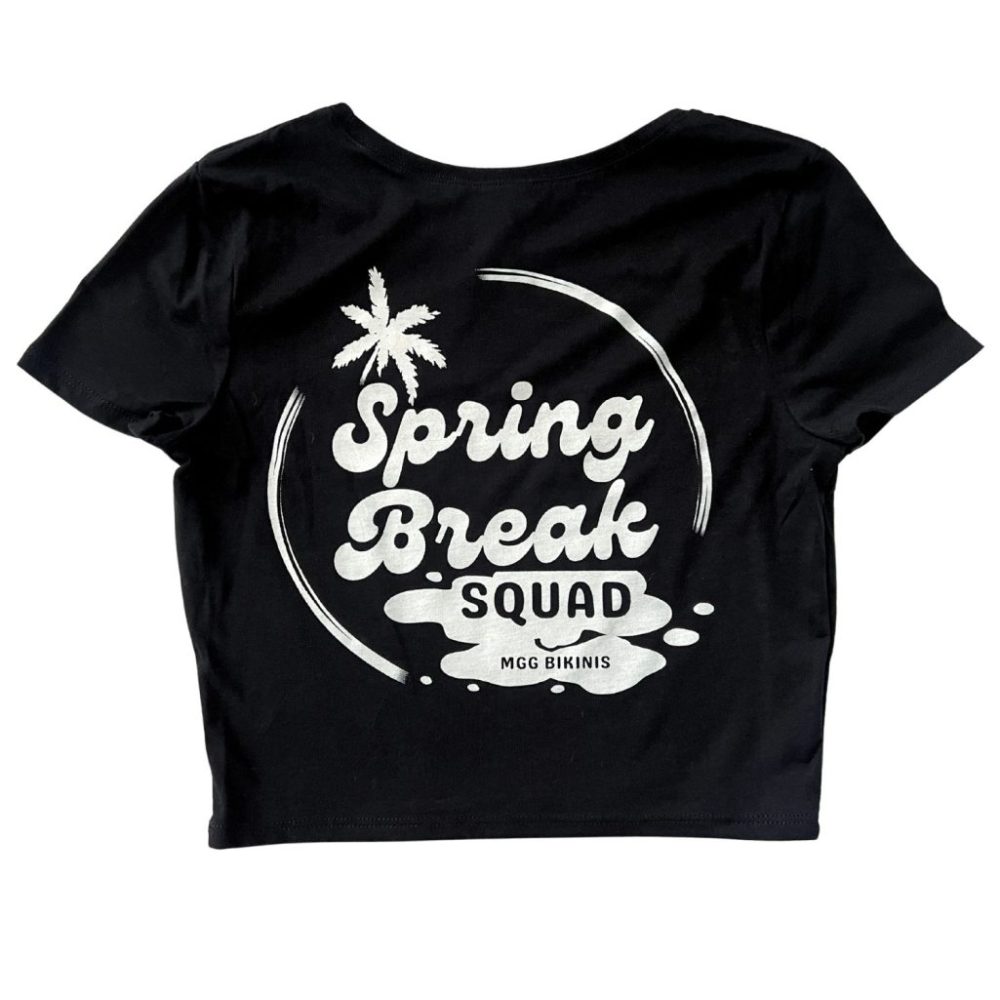 MGG Bikinis Spring Break Squad - Black Crop Top image 1