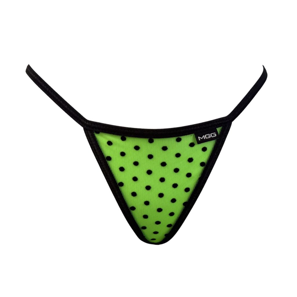 Neon Polka Dot - Low Rise Sheer G-String image 0