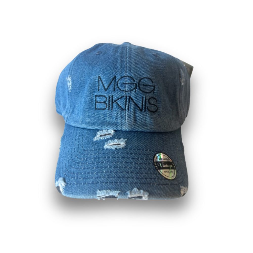 MGG Bikinis Denim Baseball Hat image 0