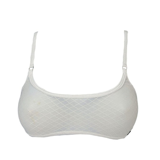 Angel White Diamond Mesh - Sheer Leisure Bralette image 0