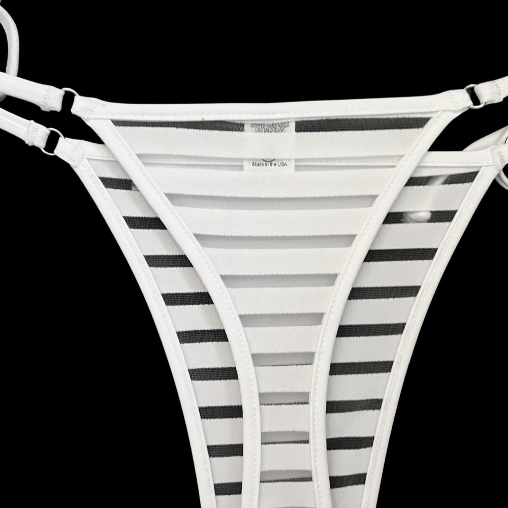 Coastline - White - Brazilian Tie Side Bikini Bottom image 3