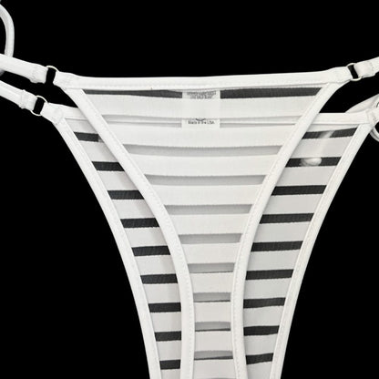 Coastline - White - Brazilian Tie Side Bikini Bottom image 3