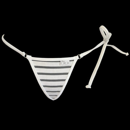 Coastline - White - Single Tie Side Bikini Bottom image 2