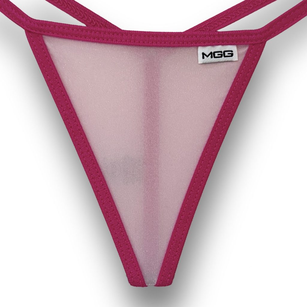 Light Pink - Sparkle Sheer - Low Rise G-String Underwear image 2