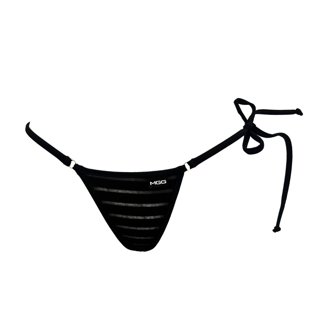 Coastline - Black - Single Tie Side Bikini Bottom image 0