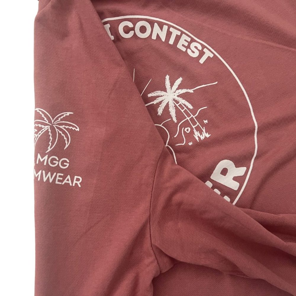 Mauve Bikini Winner Long Sleeve Crop Top image 3