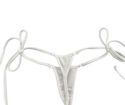 Angel White Solid - Tie Sides Bikini Bottom image 4