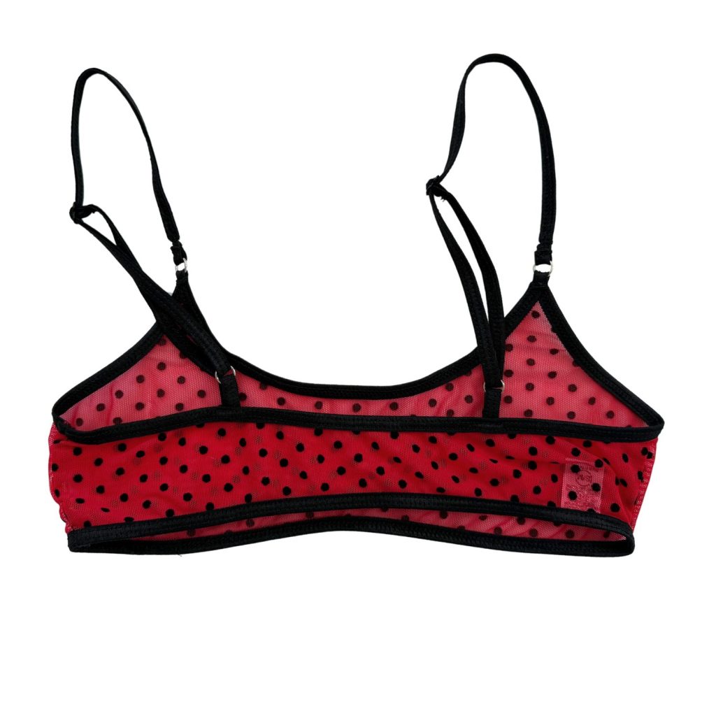 Apple Red Polka Dot - Leisure Sheer Bralette image 5