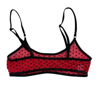 Apple Red Polka Dot - Leisure Sheer Bralette image 5