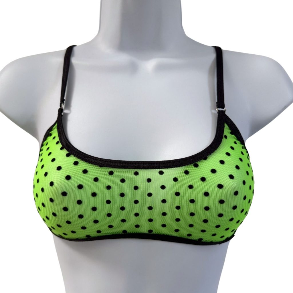 Neon Polka Dot - Leisure Sheer Bralette image 1
