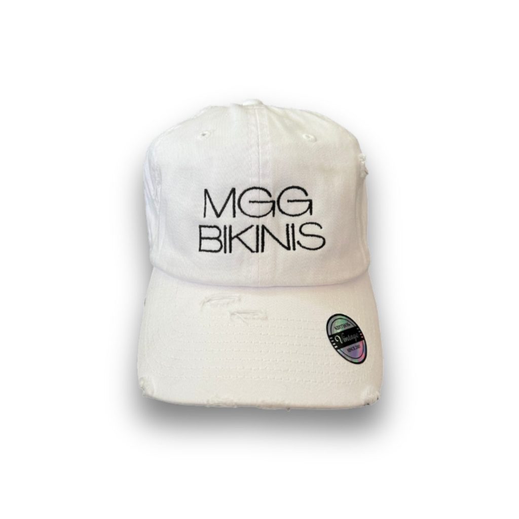 MGG Bikinis White Baseball Hat image 0