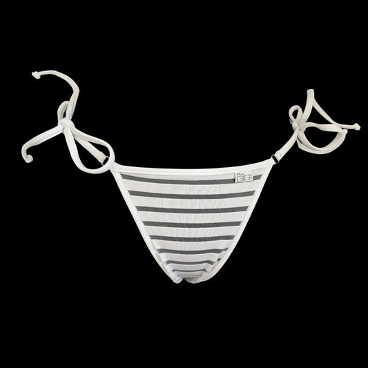 Coastline - White - Brazilian Tie Side Bikini Bottom image 1