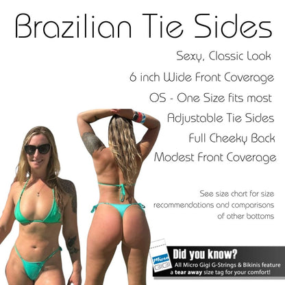 Stripes n Stars - Brazilian Tie Sides Bikini Bottom image 3