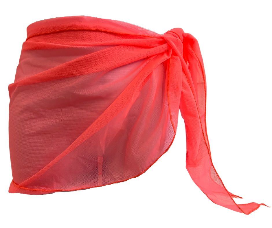 Hot Pink Sheer Sarong Coverup image 0