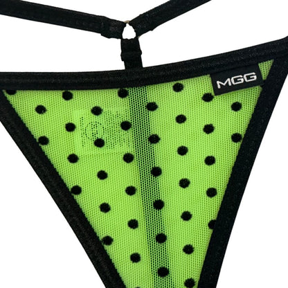 Neon Polka Dot - Low Rise Sheer G-String image 3