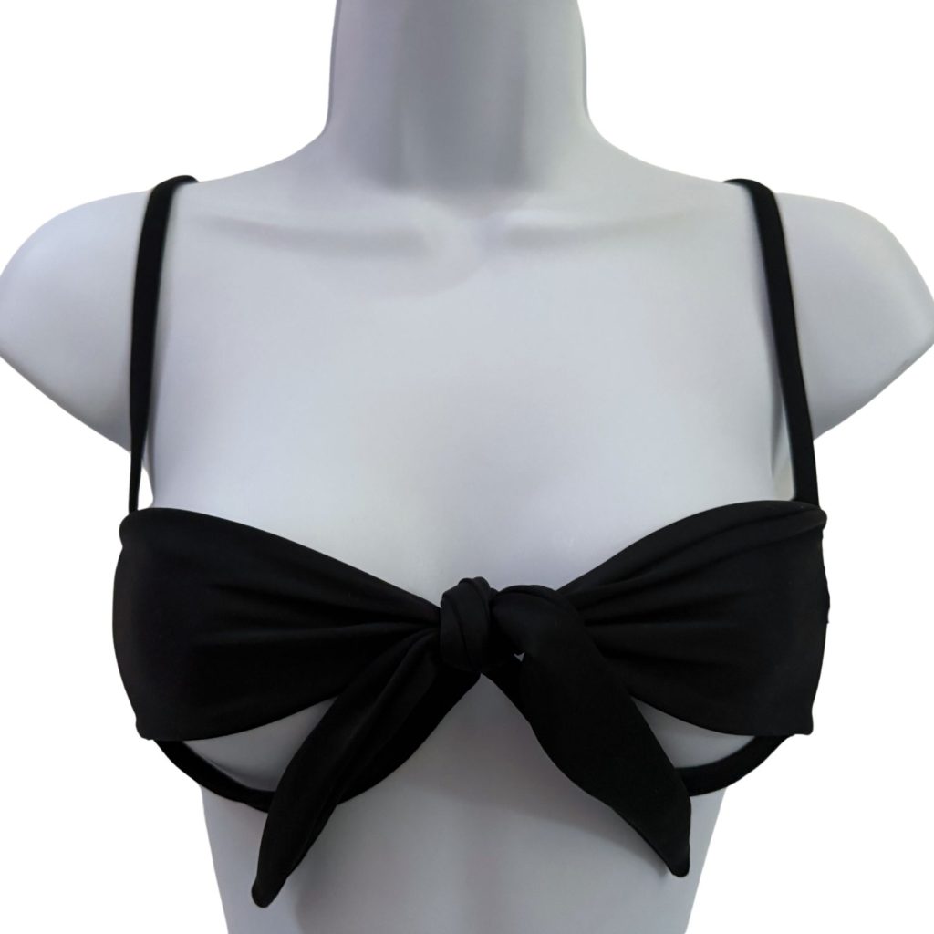 Midnight Black - Peek-a-Boo Underwire Bikini Top image 1