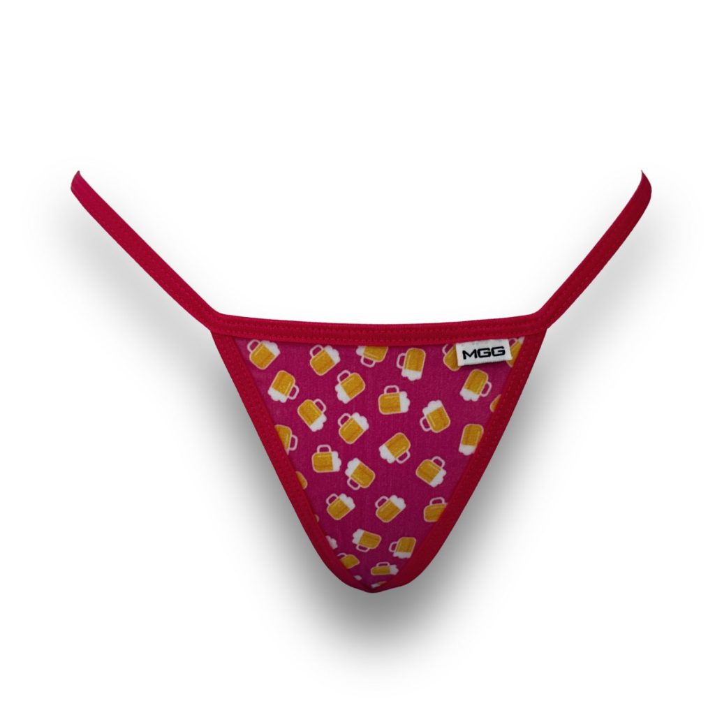 Beer Mugs - Pink - Low Rise Cotton G-String image 0